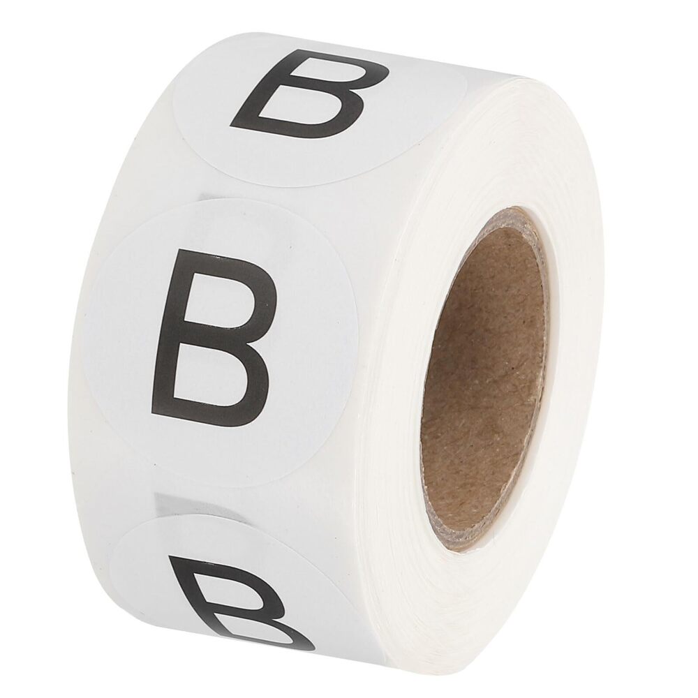 9797 Letter B Inventory Labels, 1 Inch Capital Letter Stickers Self